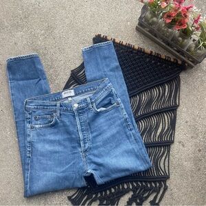 Agolde High Rise Button Fly Cropped Jeans Size 29